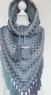 Crochet Hood Poncho Cowl CROCHET PATTERN Hooded (Instant Download