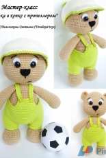 Venelopa Toys - Svetlana Udalchikova - Bear in a cap with a propeller - Russian