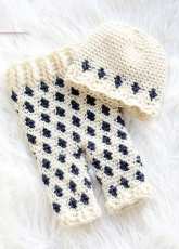 Melodys Makings- Melody Rogers- Snowflake Pants and Beanie Set
