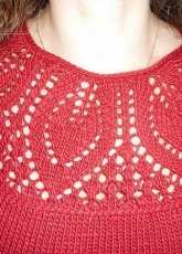 Fuchsia Yoke Sweater by Jeri Riggs