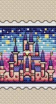 Fairytale Castle Stamp by Natalia Goryainova