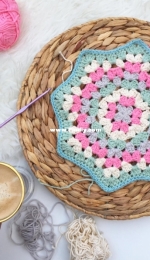 Sweet Sharna Crochet Artist - Sharna Moore - Star Doily Coaster - Free