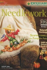 Scarecrows In the Pumpkin Patch by Pam Kellogg from At Home with Needlework August 2006 PCS + XSD