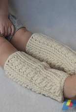 Lakeside Loops - Kimberley - Lennon Cable Leg Warmers  Boot Cuffs