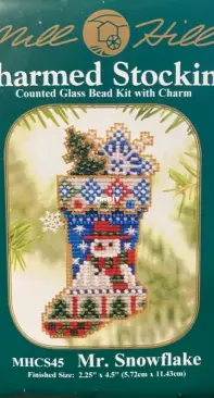 Mill Hill Charmed Stocking MHCS45 Mr. Snowflake
