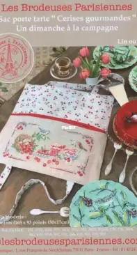 Les Brodeuses Parisiennes LBP - Sac porte tarte Cerises Gourmandes XSD
