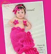 Paper Needles n Sweets - Baby Mermaid Crochet Photo Prop