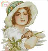 Girl with Rose from Чудесные Мгновения (Wonderful Moments) Gold Collection 2008 Beautiful Ladies XSD