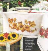 Tablecloth with Sunflowers and Poppies from Le idee de Susanna 203