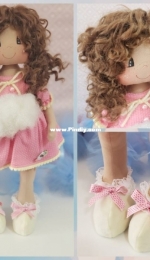 Atelier Coraçao de Pano - Day Carlson - Cotton Candy Doll - Boneca Algodao Doce - Portuguese