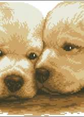 Vervaco 75.123 Two Puppies Sepia pcs