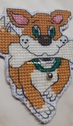 Peach and bone magnet