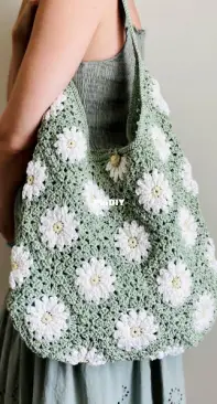 Crochet together - Svetlana Kochkina - Shopper Daisy Flower - Russian - Free
