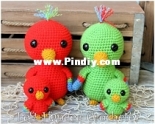 Left Handed Crocheter - Jennifer Adams - Parrots - Free