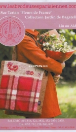 Les Brodeuses Parisiennes LBP - Sac Tartan Fleurs de France XSD+PCS