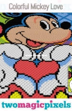 Two magic pixels - Colorful mickey love