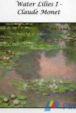 Scarlet Quince MON002 Water Lilies I - Claude Monet