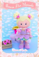 Boneca Flor Manuela - Bianca Mendes - Felt Flower Doll