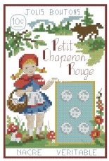 DHAB - Des Histoires a Broder - Planche boutons n°4 petit chaperon rouge
