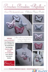 Brin par Brin Broches Brodees Papillon