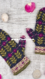 Green shoots mittens by Kate Davies Designs