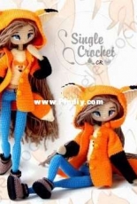 Single Crochet - Lyubov Steshova - Fox Doll Dress - Russian
