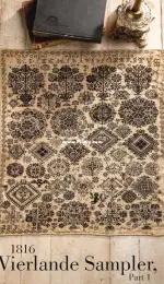 Vierlande Sampler 1816 from Sampler and Antique Needlework Quarterly SANQ Issues 79 and 80 XSD