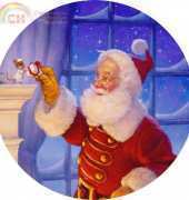 HAESGCO 5961 - Santa and The Mouse Ornament - Scott Gustafson