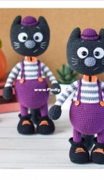 Crochet Friends Lab - Tatyana/Tatiana Kostochenkova - Black Cat -  Черный кот - Russian