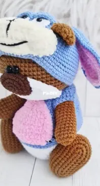 Crochet Wonders Design - Crochet Funny Bear - Olga Kurchenko - Outfit Eeyore for Bear - Spanish - Translated