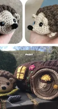 Laura Loves Crochet - Laura Sutcliffe - Hedgehog and Log Playset