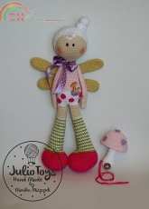 Julisiowo - Julio Toys - Monika Miszczuk - Lula crochet dragonfly and Crochet mushroom