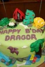 Birthday dino cake