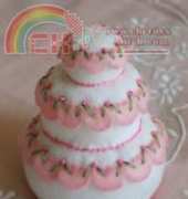 Felting-DMC-Three-Tiered Wedding Cake Pincushion-Free