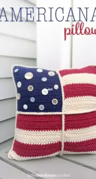 Little monkey crochet- American Pillow - Free