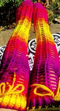 Cassandras crafts1 - Cassandra flippo - Crochet Thigh High Sock