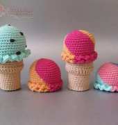 Copacetic crocheter - Norma Lynn Ablao - Cake Sachets - Ice Cream and Multi-Flavored Ice Cream - Free