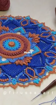 Firussa_art - Anastassia Bondarenko - Анастасия Бондаренко - Sapphire Doily - Салфетка Сапфир - Russian