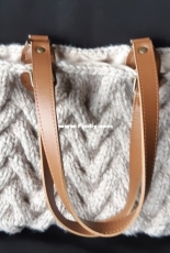 Cables in the Sand Knit Bag by Sonya Jay-Free