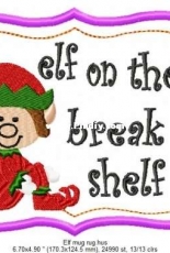 Just Sew Sandy - Sandy - ITH Elf Mug Rug - FREE