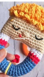 Bhindi crochet -  Celeste Ronzano - Rattle Little prince - Sonajero Principito - Spanish