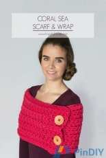 Hopeful Honey- Olivia Kent- Coral Sea Scarf & Wrap- Free