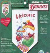 Dimensions - Banners 8758 Snowman Welcome Banner