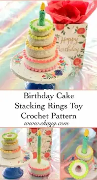 EKay G Designs - Erin Greene - Birthday Cake Stacking Rings Toy - Free