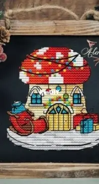 Alena Stitch - Mushroom House by Alena Savchenko