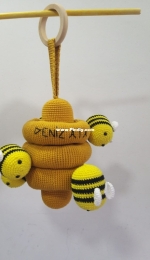 Cute Beehive and bees
