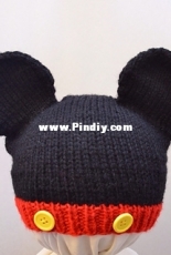 Mickey and Minnie Mouse Knit Hat by Cynthia Diosdado