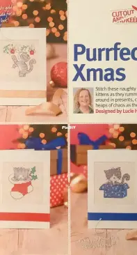 Purrfect Xmas - Christmas Kittens by Lucie Heaton from Cross Stitch Crazy 222 XSD