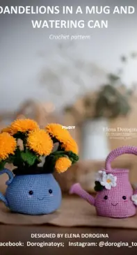 Crochet flower bouquet for Mother`s Day pattern by Jelena Ohtina