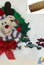 Eelz - Eelzuhtjuh Crochet and More - Reindeer Christmas Wreath White